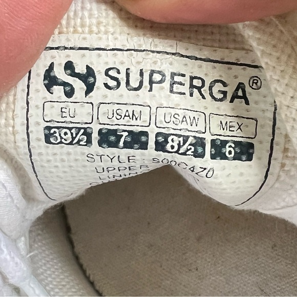 SUPERGA RAINBOW PLATFORM ESPADRILLE FLATFORM LACE UP SNEAKERS SIZE 8.5 - Picture 7 of 12